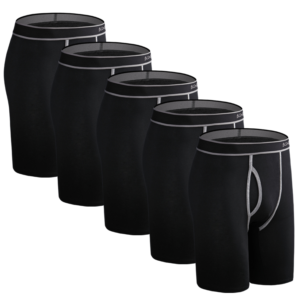 Boxer Brief Pack Cotton - 5 Cây Dài Quần Lót Boxer