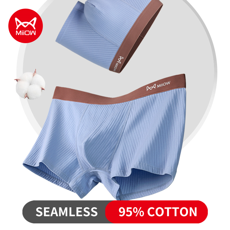 MiiOW 3pcs Knitting Cotton Men - đánh giá và giá Boxer Brief Pack Cotton