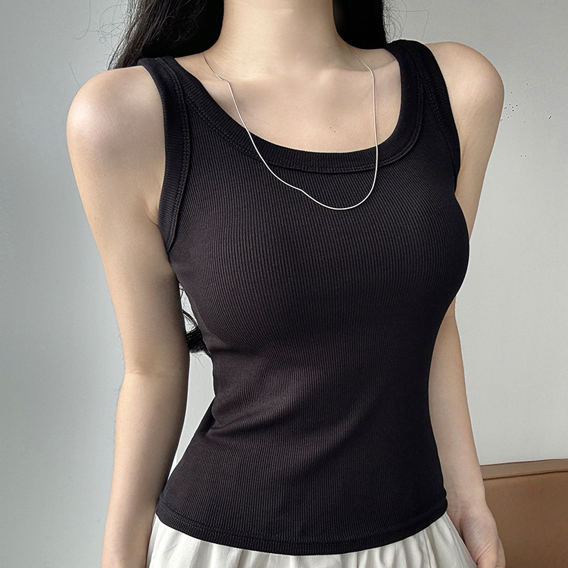 Women Tank Top Solid Color Sle - đánh giá và giá Tank Top Ribbed